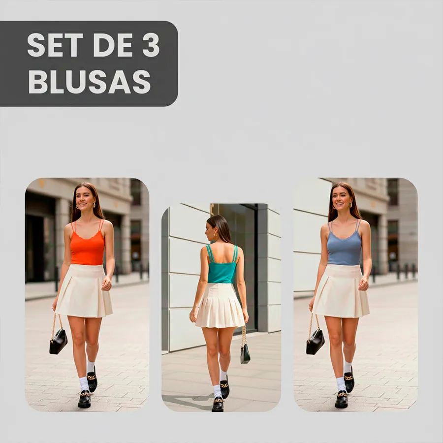 TR3.0 KIT DE 3 BLUSA CON HOLAN 6113